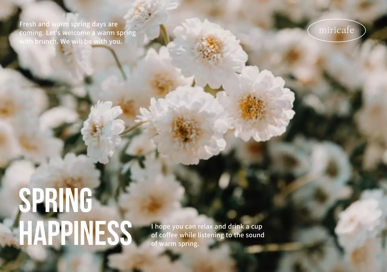 봄 컨셉의 꽃 감성 디자인