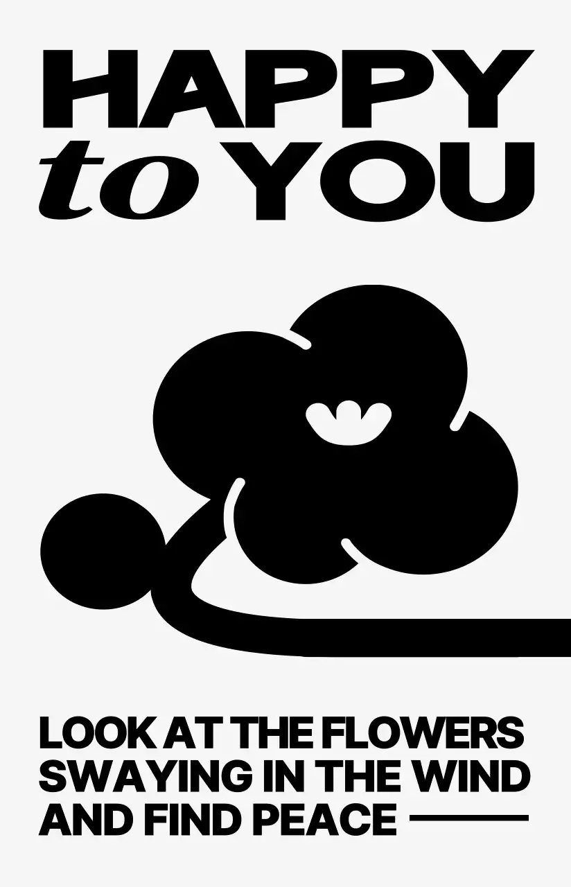 다채로운 컬러의 귀엽고 힙한 꽃 일러스트 스타일 개인굿즈용 