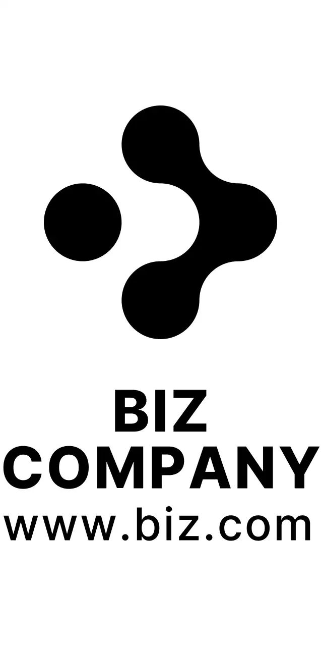 검정색의 깔끔하고 심플한 둥근 심볼 로고 스타일 회사용 