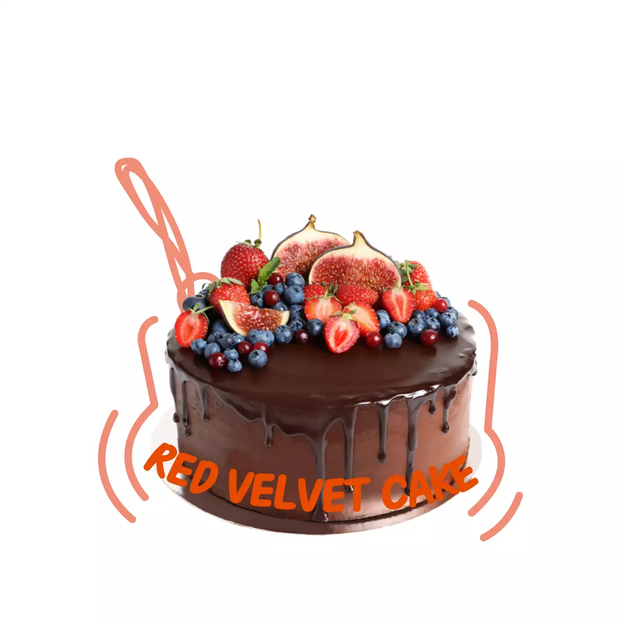 밝고 화사한 색감의 낙서 일러스트 컨셉 디저트 홍보 및 안내용 