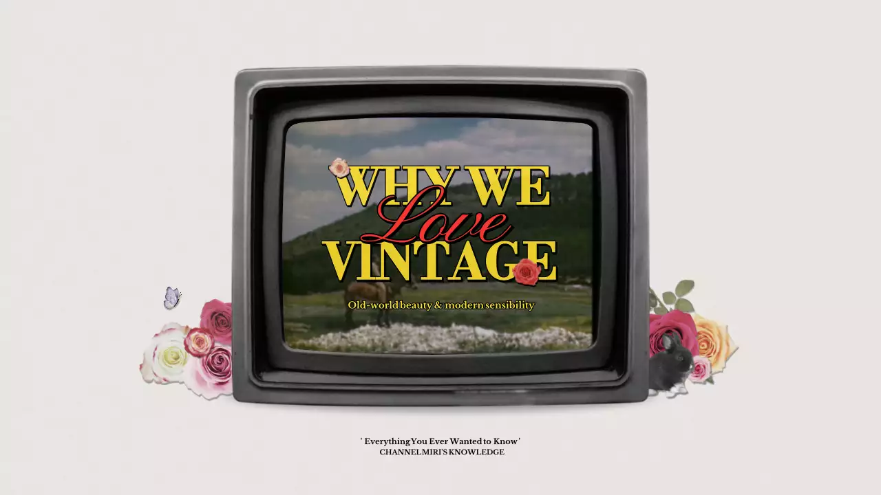 빈티지 브라운관 컨셉의 교육 유튜브 채널