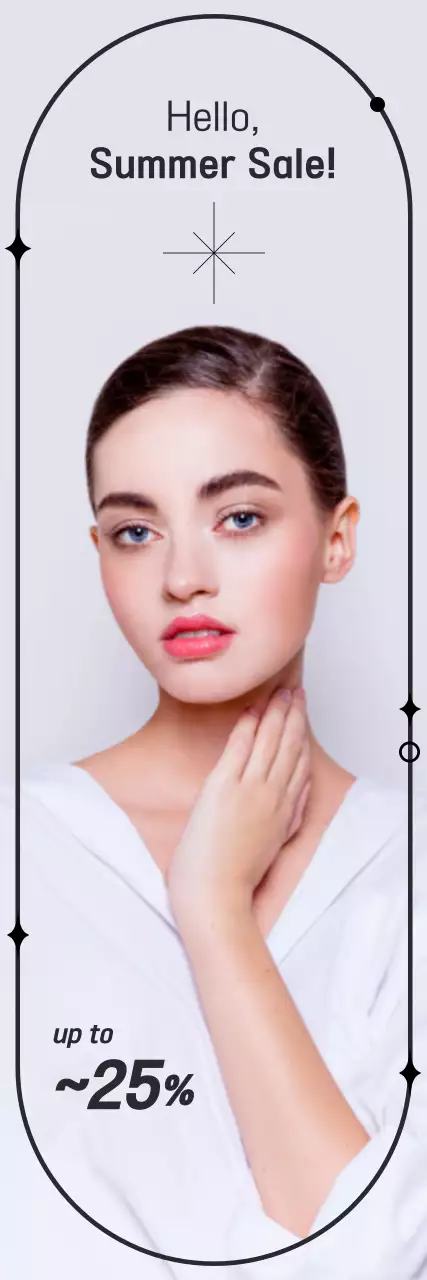 회색 배경에 흰셔츠를 입은 여자