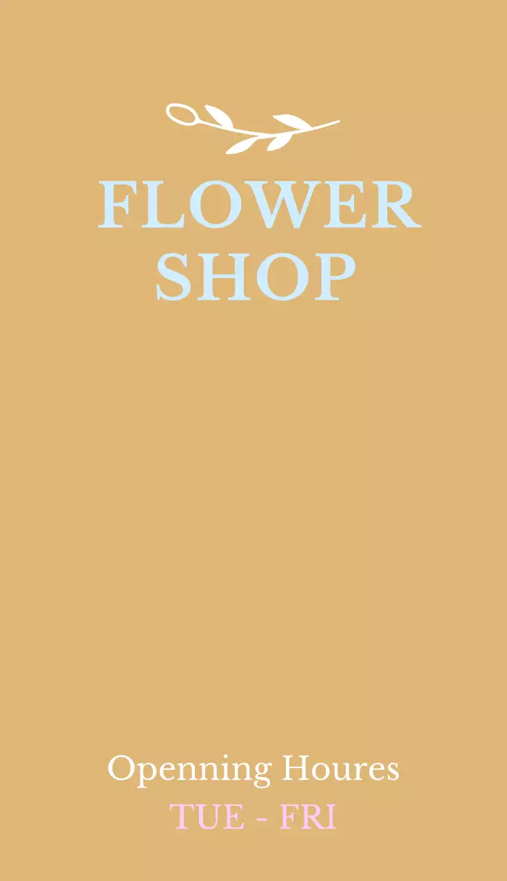 스카이블루의 꽃일러스트가 들어간 감성 꽃집