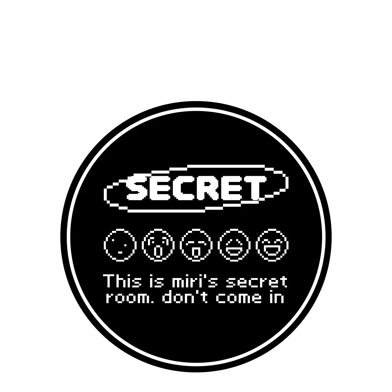 검정색과 하얀색의 귀여운 도트 일러스트와 문구 조합 스타일 노트 안내 