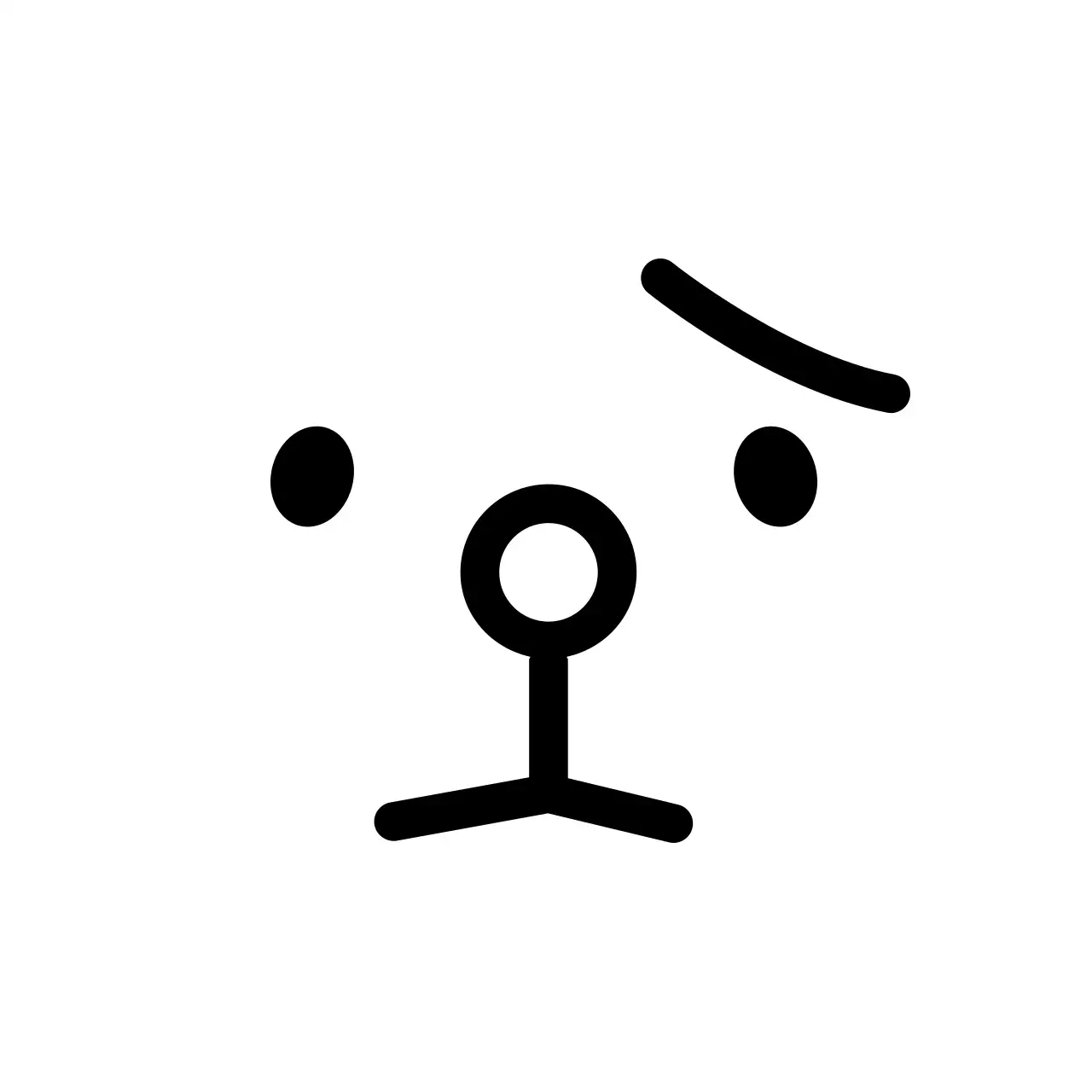 검정색의 다양한 표정을 짓는 귀여운 곰돌이 캐릭터