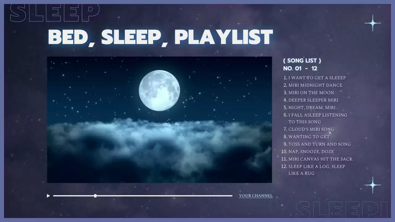 파란색과 보라색의 밤하늘 감성적인 수면 플레이리스트 유튜브