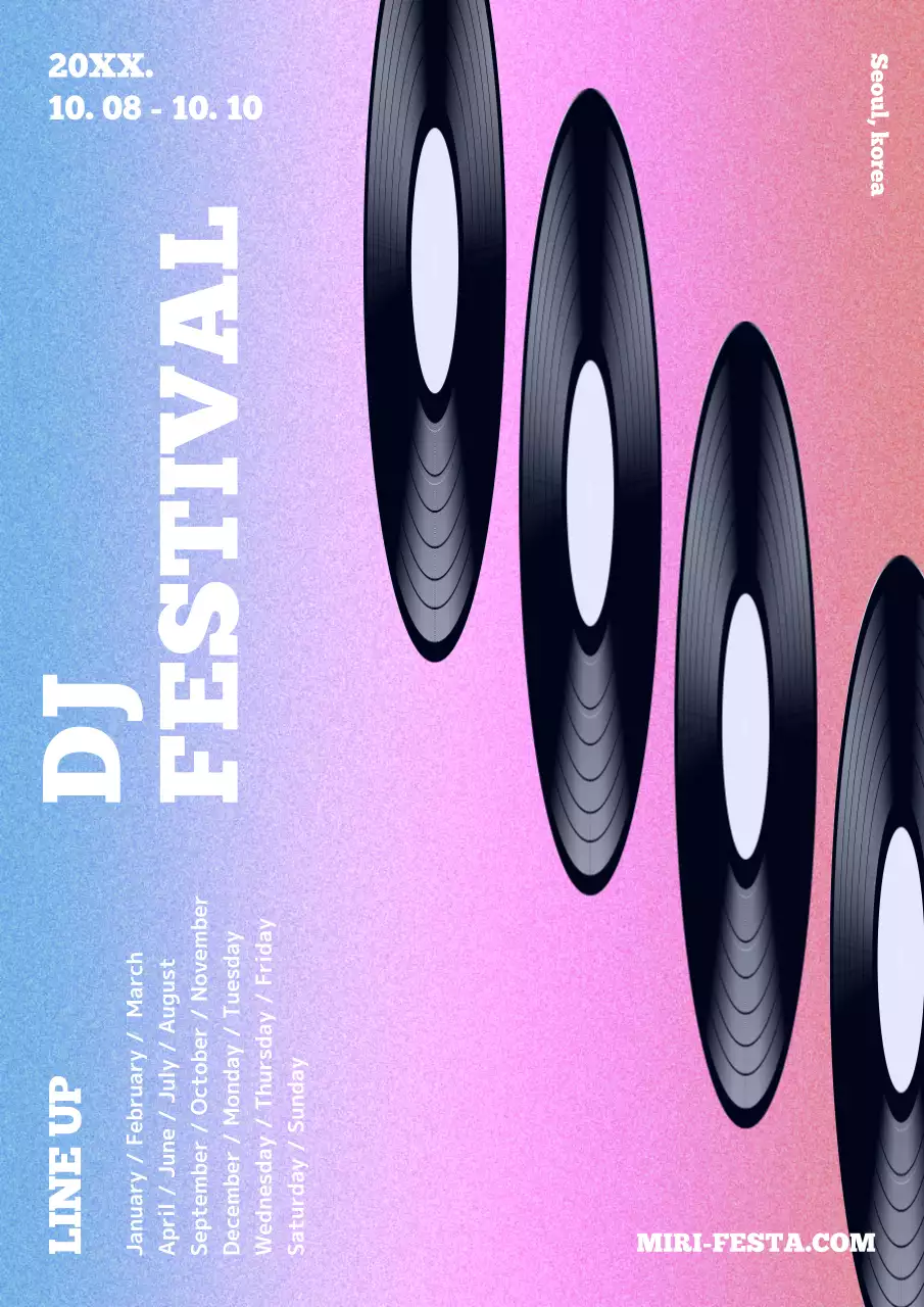 분홍색 파스텔 그라데이션 테마 월디페 홍보