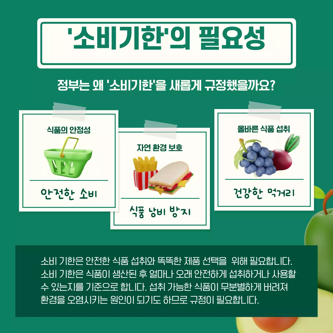 초록색의 깔끔하고 신뢰감을 주는 정부 정책 안내