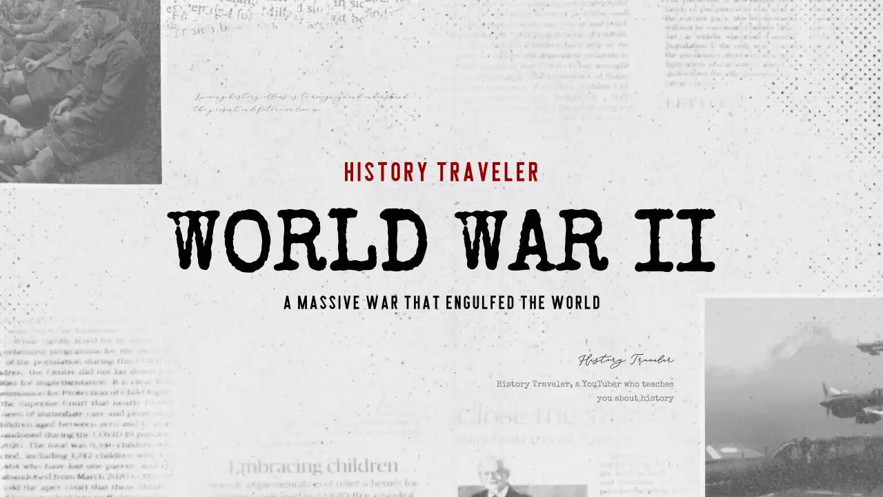 흑백의 낡은 신문지 컨셉의 역사 유튜브 채널