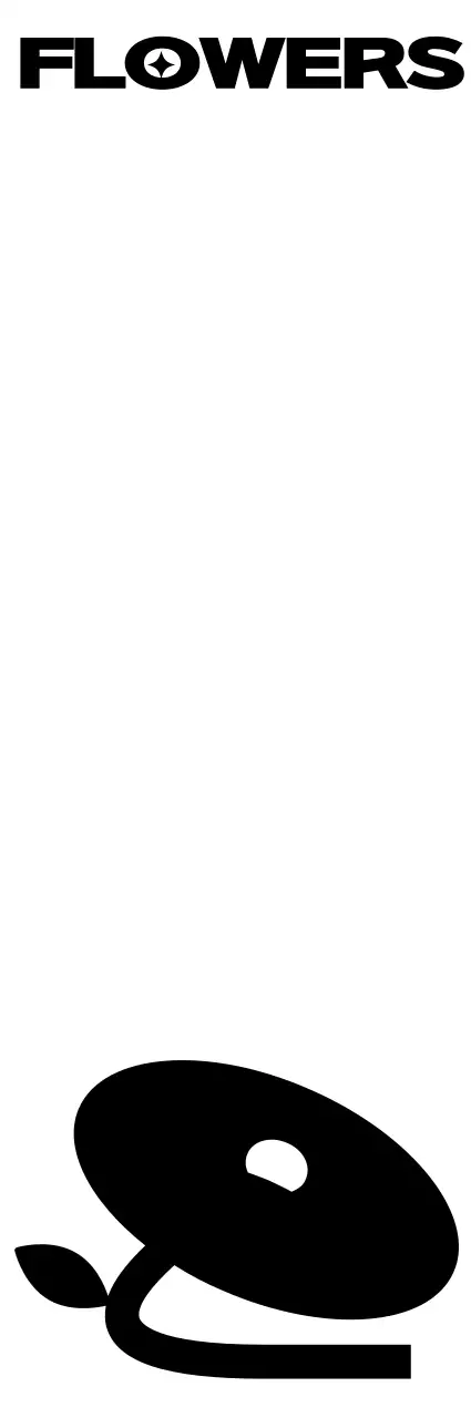 심플하고 힙한 꽃 일러스트와 텍스트 조합 스타일 개인굿즈용 