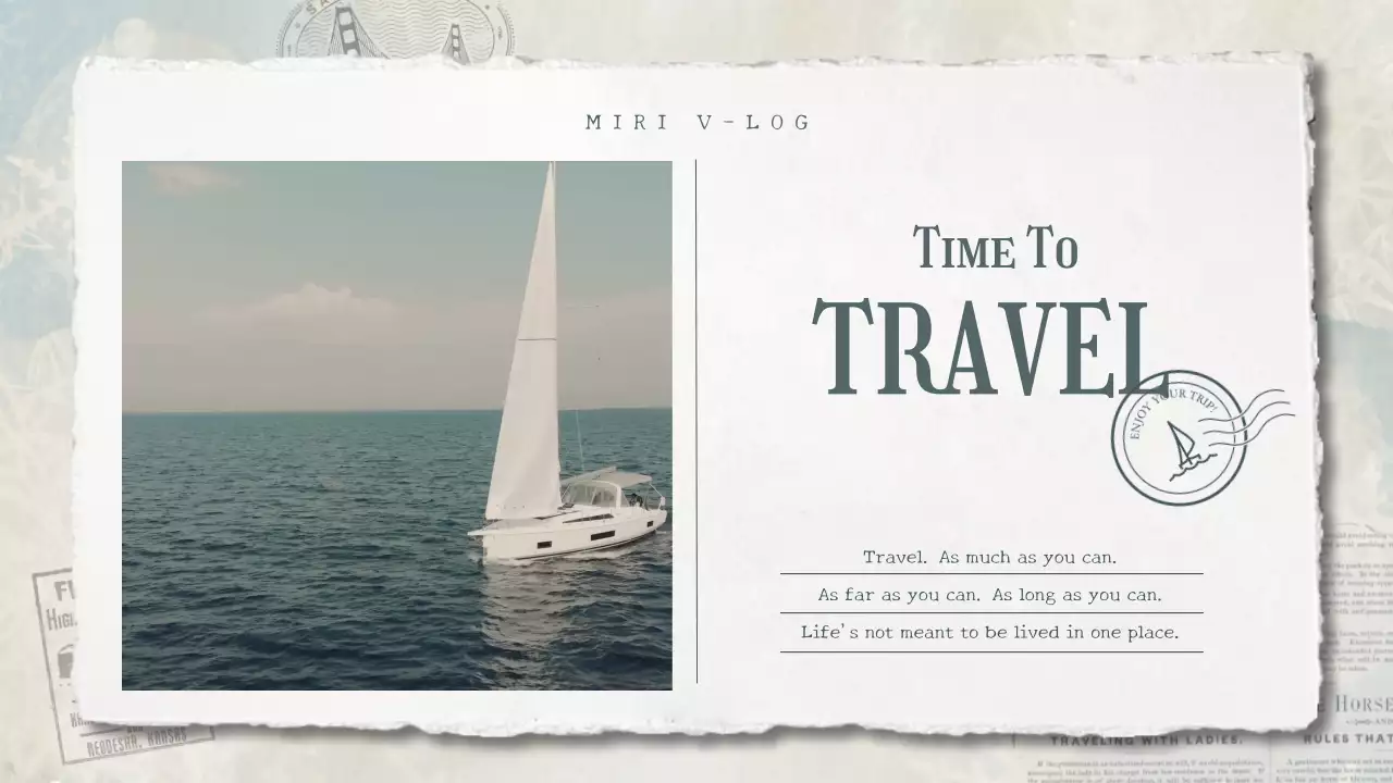 빈티지한 종이질감의 여행 브이로그 