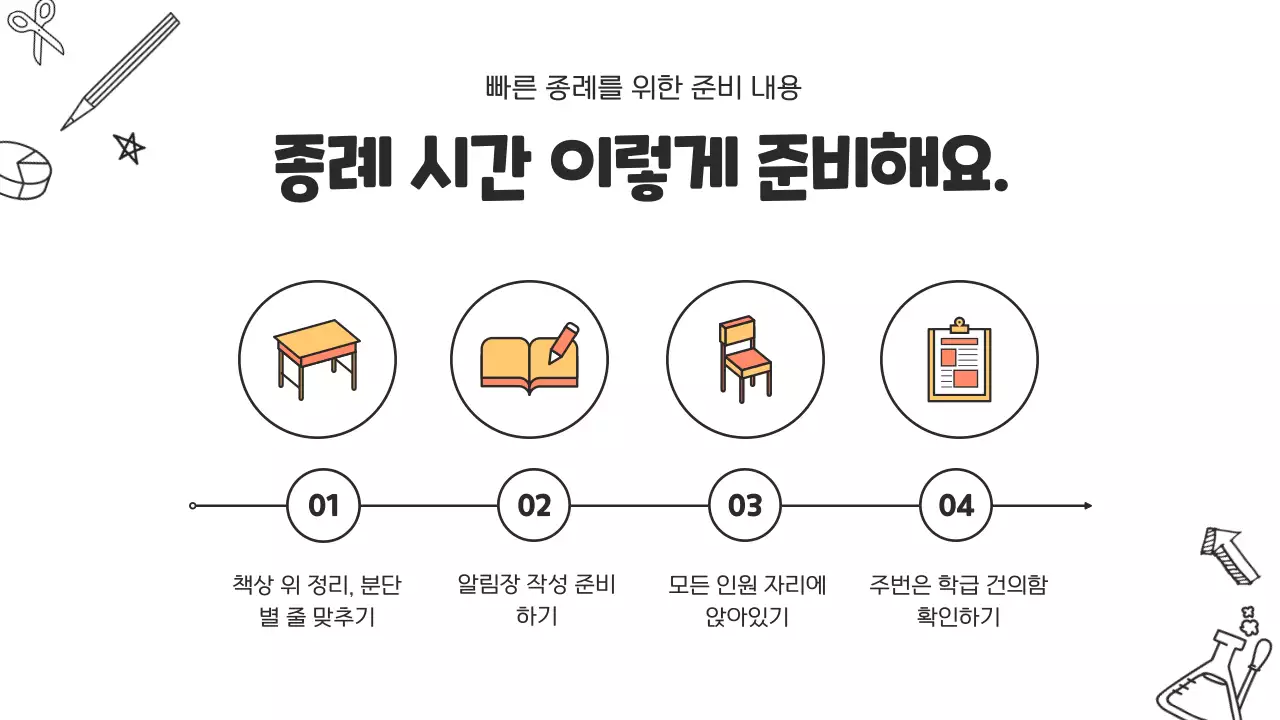 흰색과 노랑의 아기자기한 초등학교 교사소개서