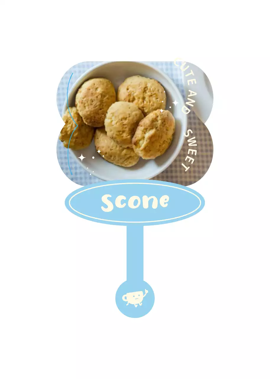 아기자기한 색상의 귀여운 컨셉의 디저트 메뉴 안내용