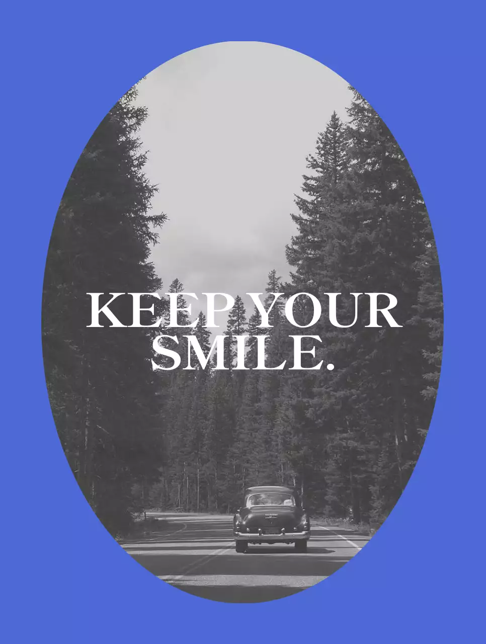 파란색과 흑백 사진이 있는 감성적인 굿즈