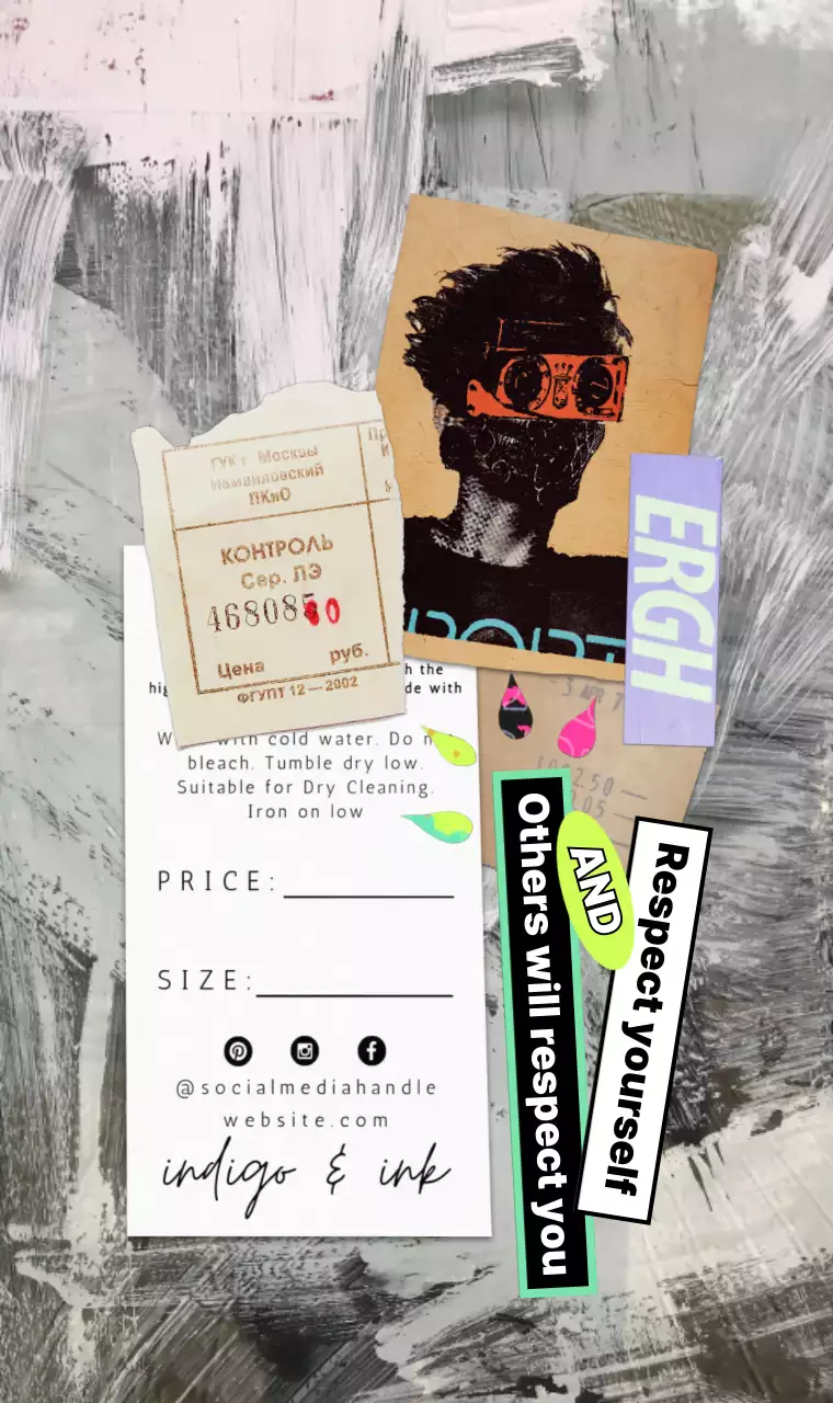 예술적인 느낌의 추억 감성 콜라주