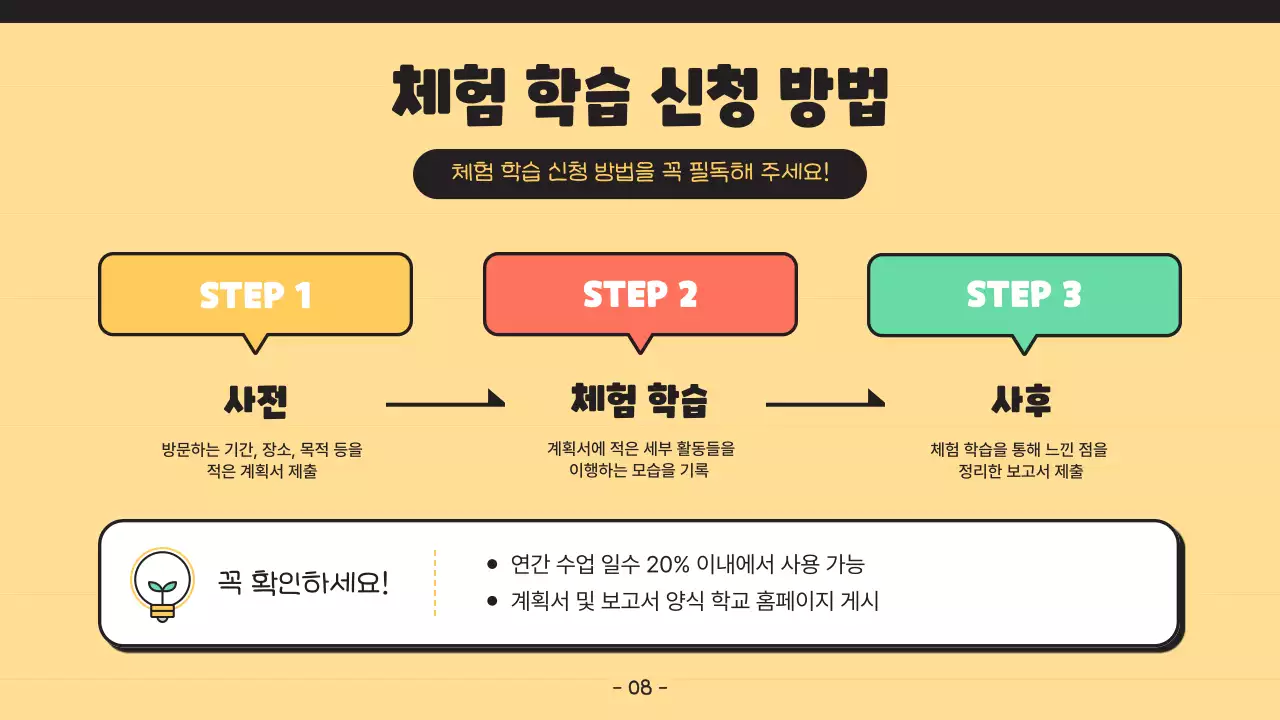 노란색의 아기자기하면서 심플한 학부모 총회