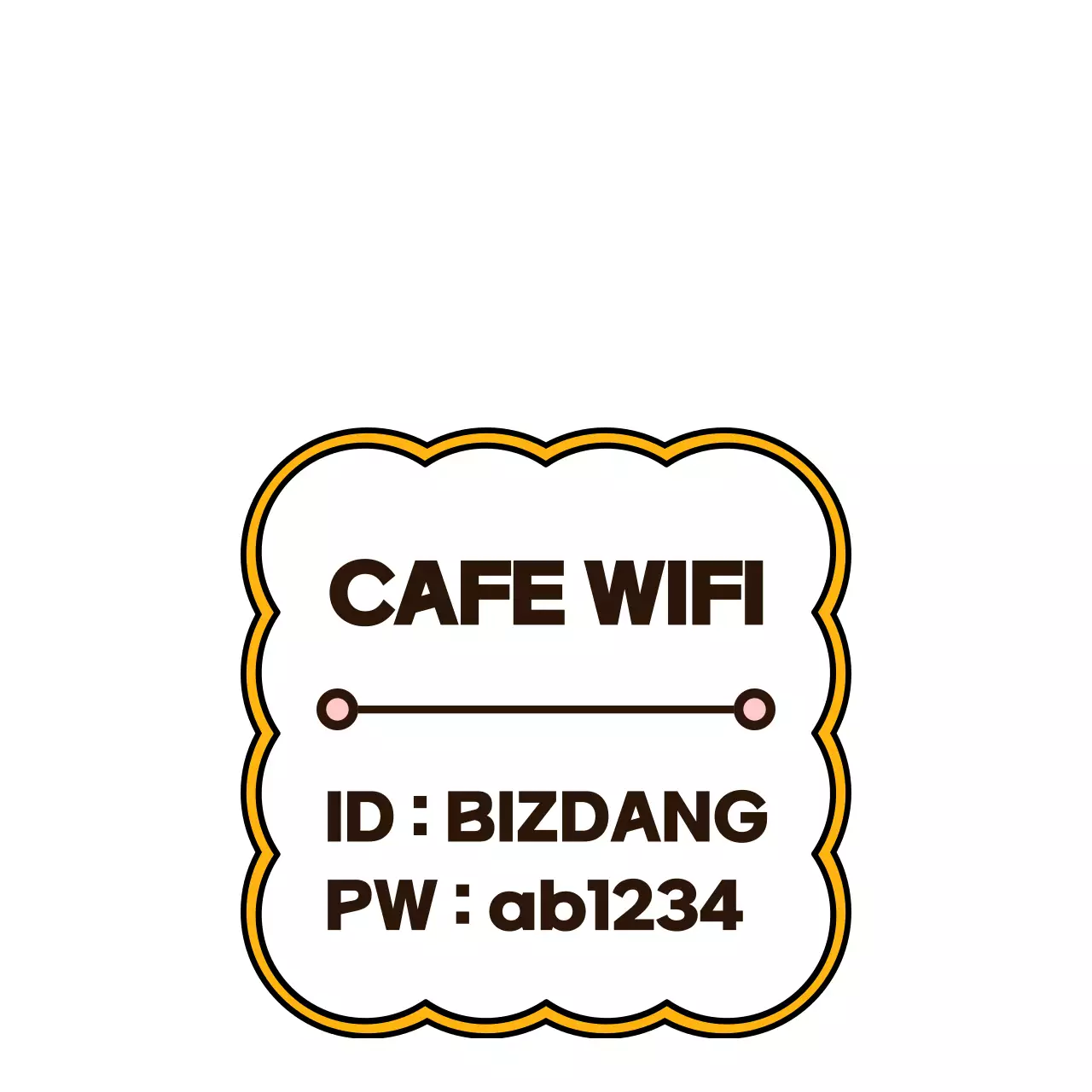 동글동글 귀여운 컵케이크 캐릭터 스타일의 매장 이벤트 정보 안내용 