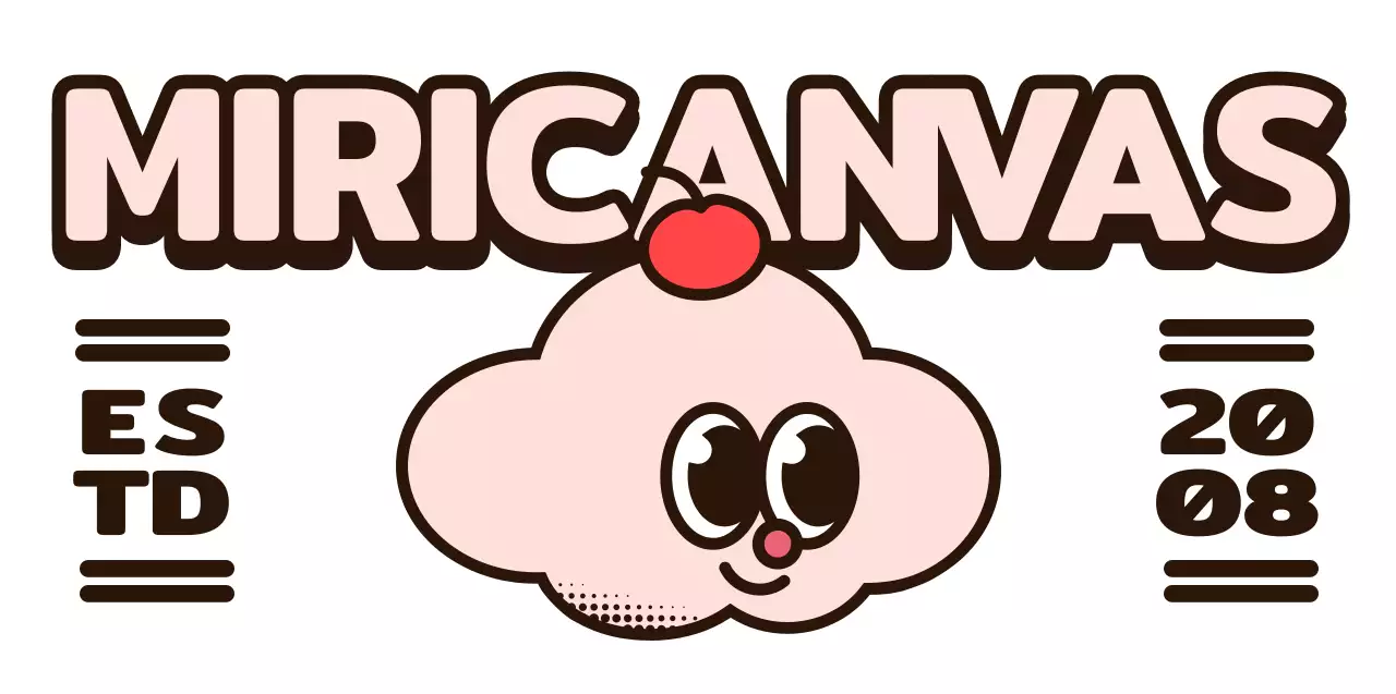 분홍색과 갈색의 귀엽고 힙한 컵케이크 캐릭터와 텍스트 조합 로고 스타일 카페 홍보 및 굿즈용 