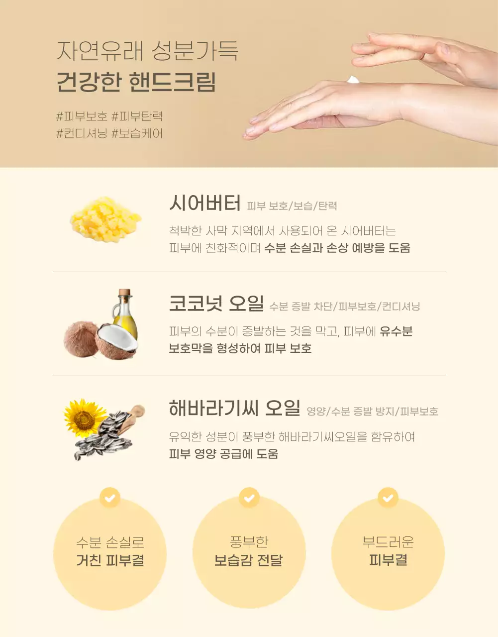 옐로우 컬러의 트렌디하고 심플한 핸드크림 정보제공