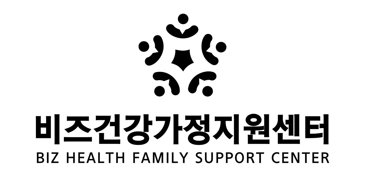 깔끔한 심볼 로고 스타일 가정지원센터 정보 안내 및 홍보용 