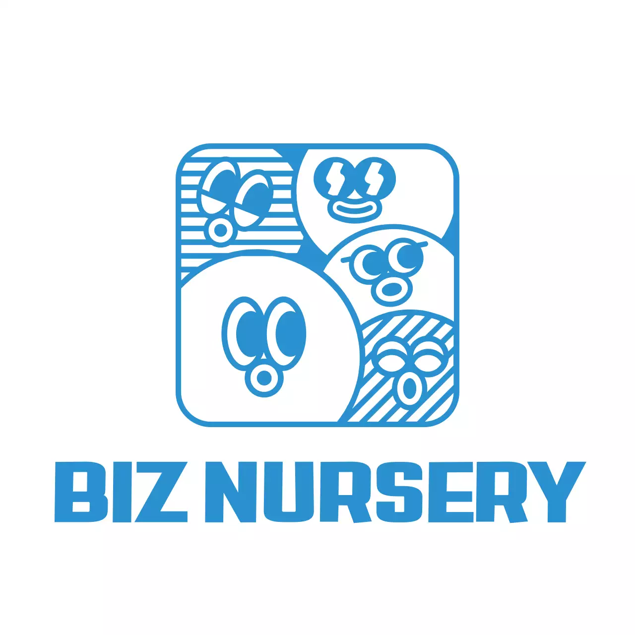 동글동글 귀여운 캐릭터 로고 스타일 유치원 체육대회 