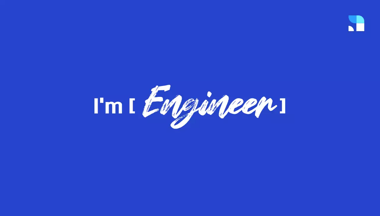 파란색의 직업명이 필기체로 강조된 심플한 디자인