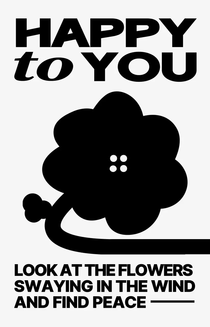 다채로운 컬러의 귀엽고 힙한 꽃 일러스트 스타일 개인굿즈용 