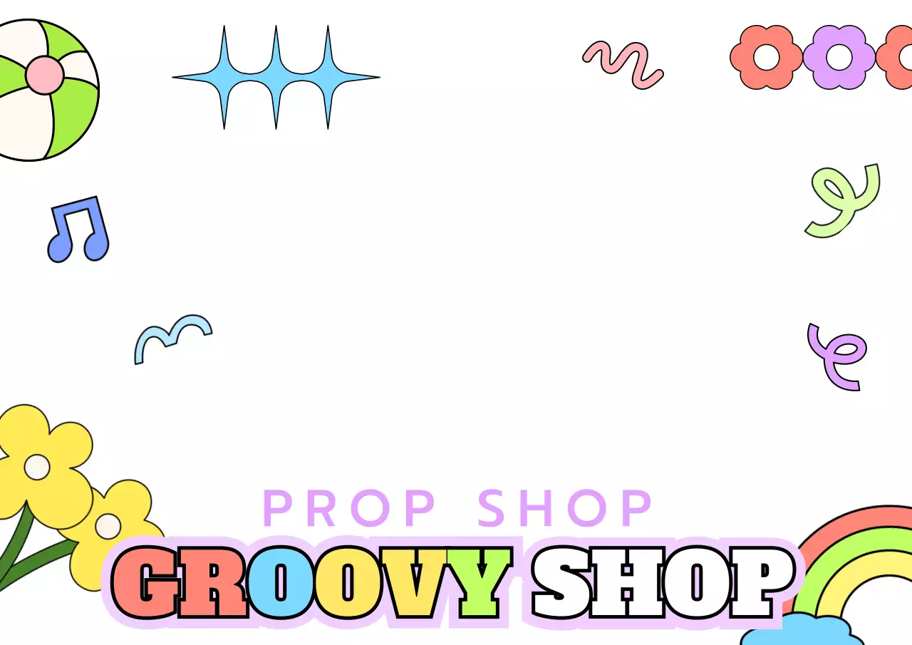 컬러풀한 라인 일러스트 팝업스토어