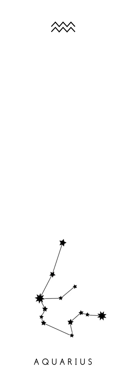 검정색의 별자리 모양과 심볼이 있고 빛나는 효과 일러스트가 있는 기념 굿즈