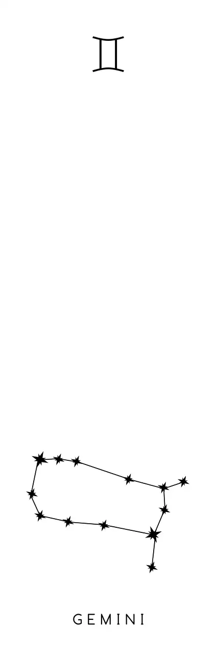 검정색의 별자리 모양과 심볼이 있고 빛나는 효과 일러스트가 있는 기념 굿즈