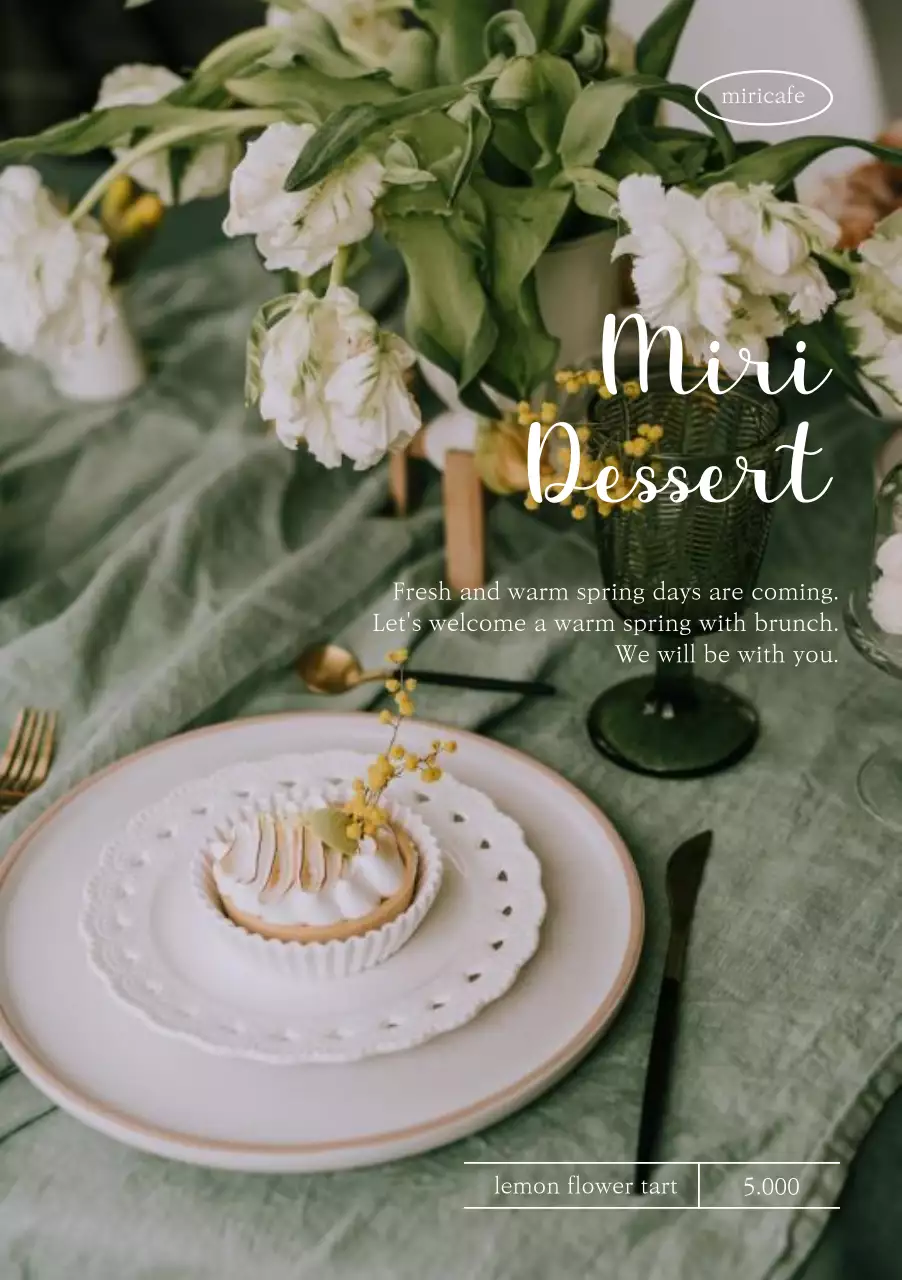 따뜻한 봄 컨셉의 디저트 