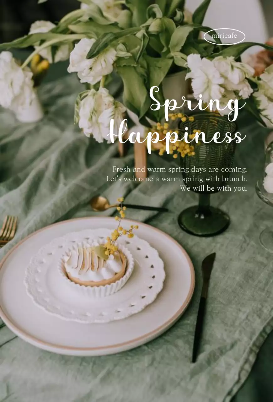 따뜻한 봄 컨셉의 디저트 굿즈