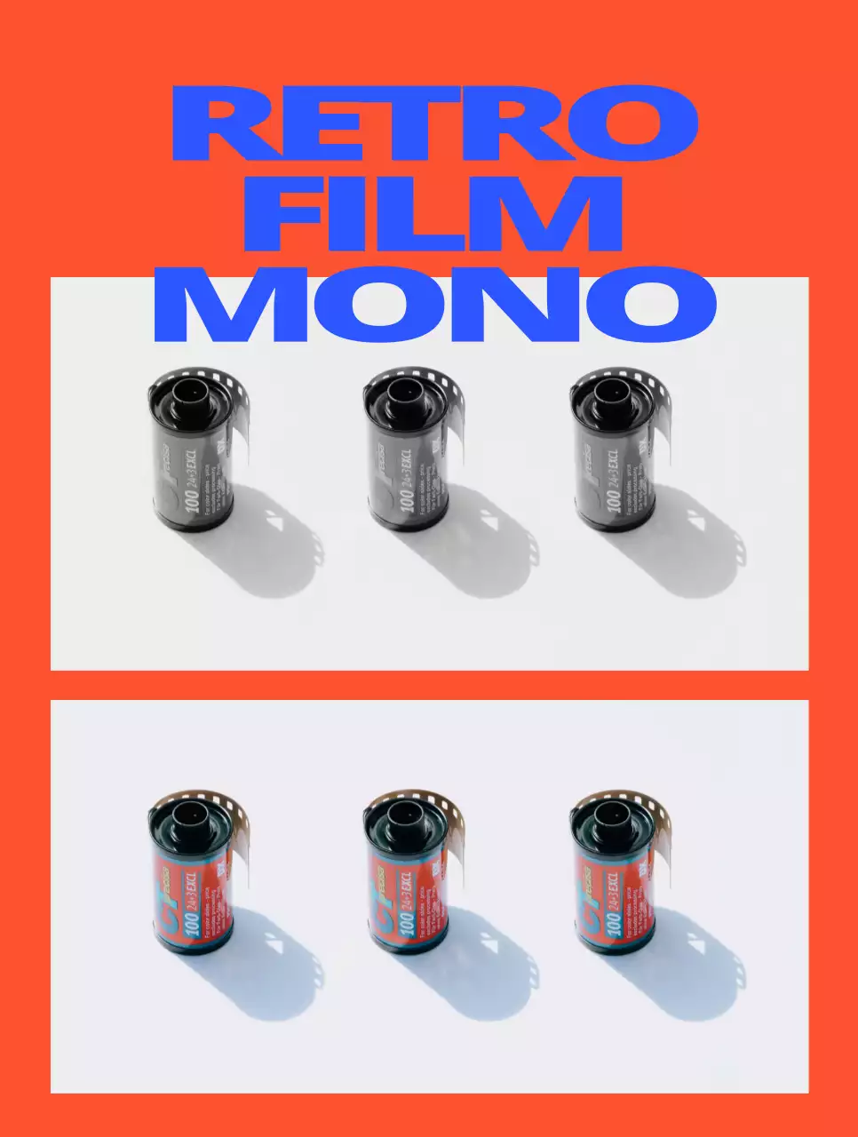 고채도의 눈에 띄는 색상을 사용한 프레임과 사진이 있는 힙한 컨셉의 굿즈