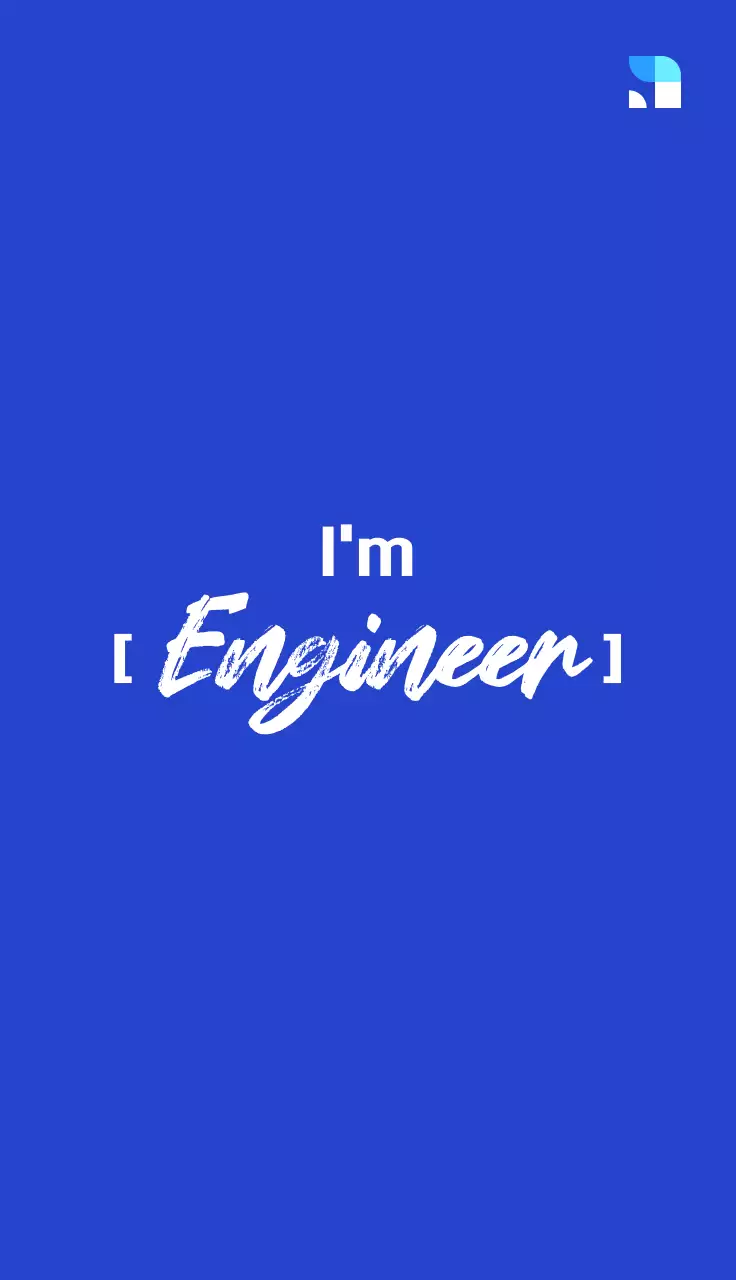 파란색의 직업명이 필기체로 강조된 심플한 디자인