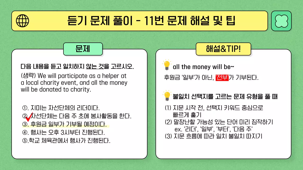 연두색과 심플한 라인 일러스트를 활용한 교육 테마