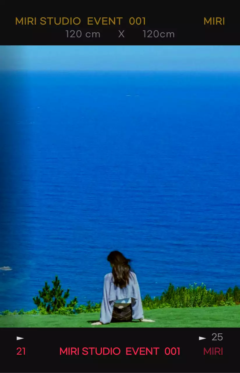 대비가 강한 컬러감의 감성적이고 힙한 사진 필름 프레임 컨셉 개인 굿즈용 