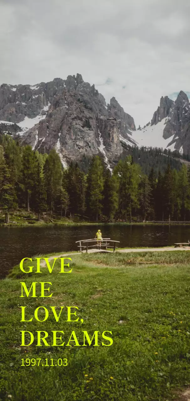형광초록색이 포인트가 되는 차분하고 빈티지스러운 사진이 있는 굿즈