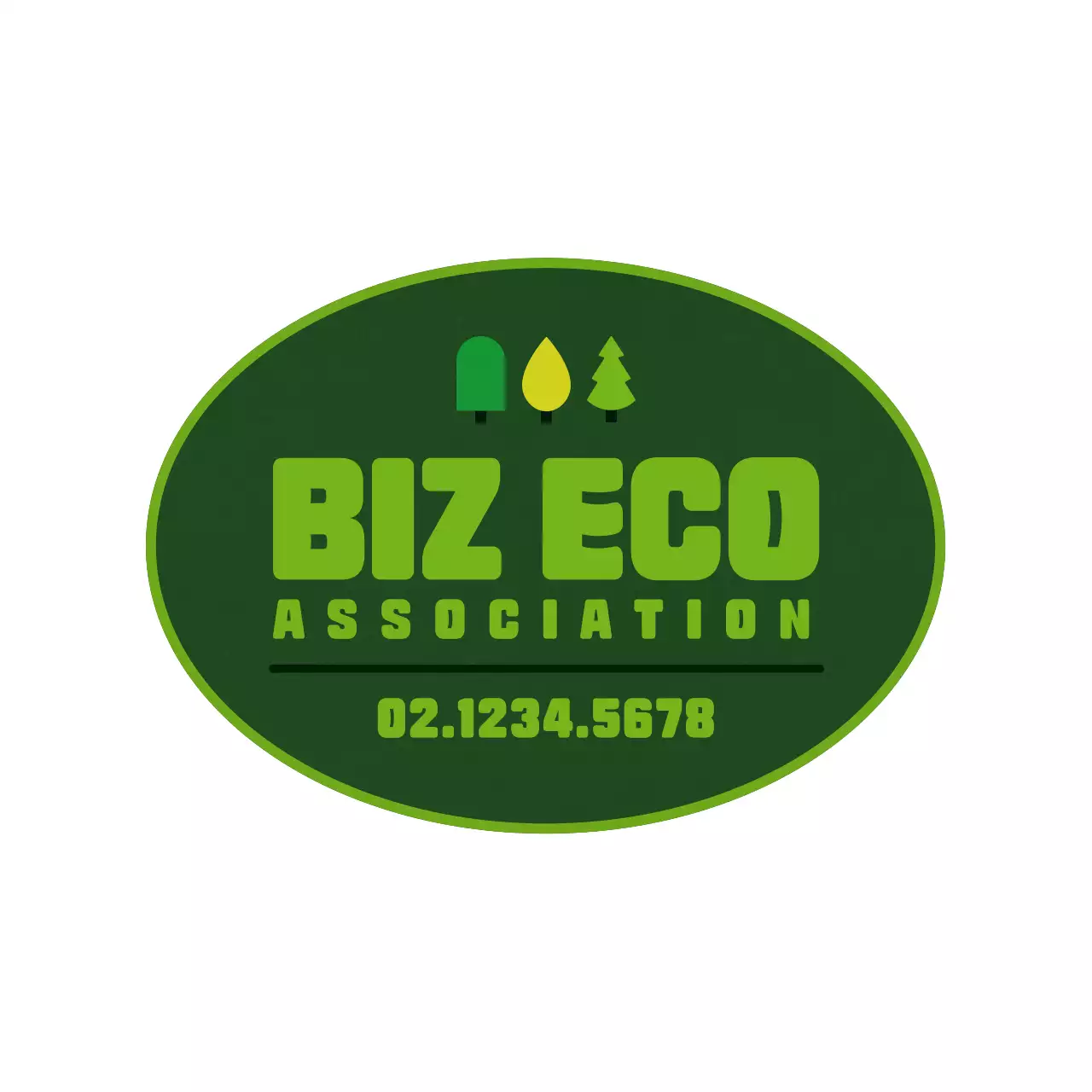 초록색 계열의 둥글고 귀여운 나무 일러스트 패턴 스타일 개인 굿즈