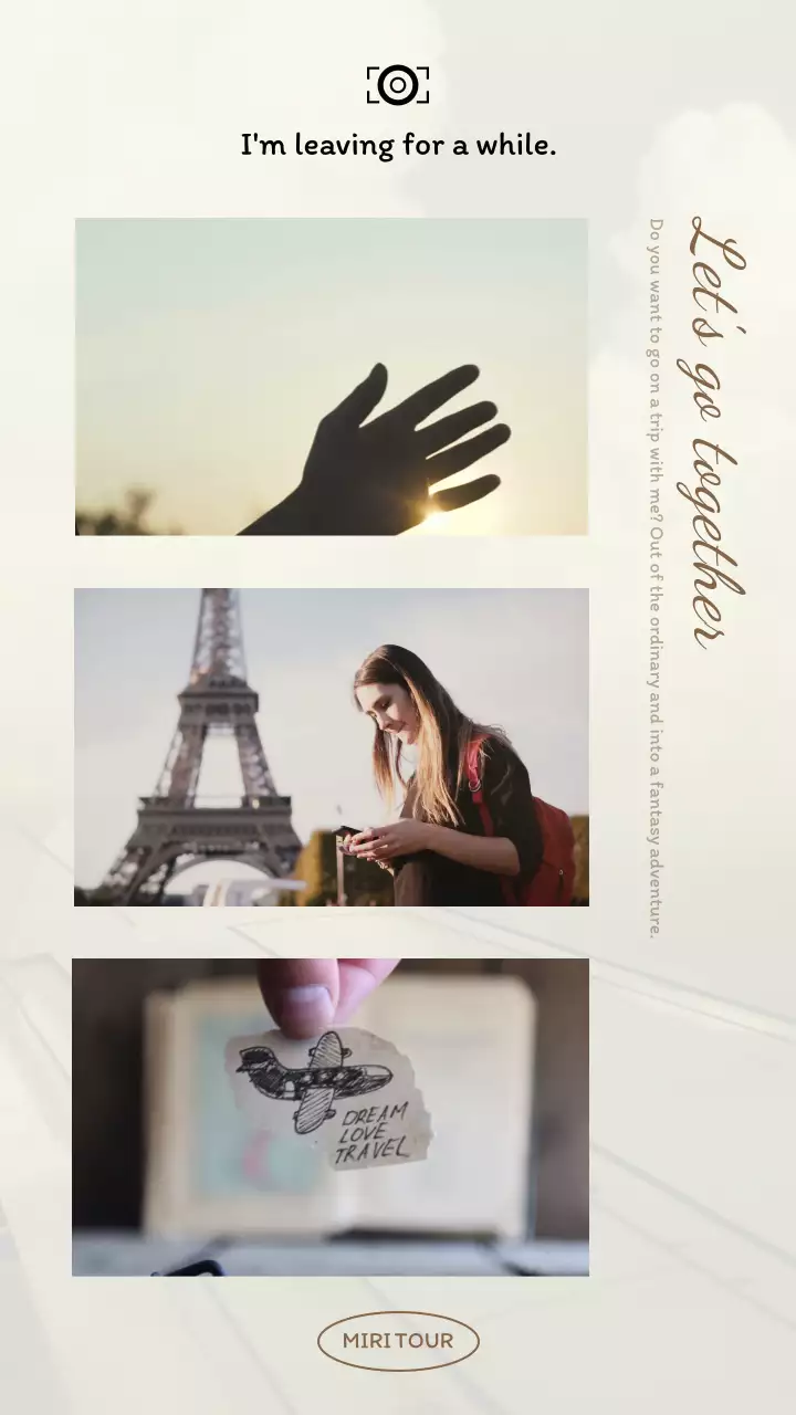 베이지색의 감성적이고 모던한 여행사 홍보