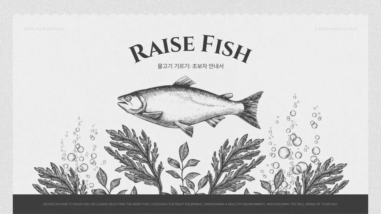 검정색과 회색의 물고기 기르기 교육