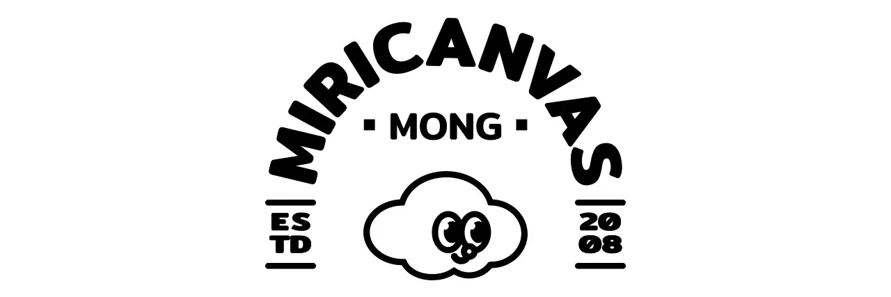 심플하고 귀여운 컵케이크 일러스트가 들어간 앰블럼 로고 스타일 카페