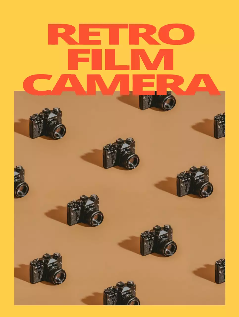 고채도의 눈에 띄는 색상을 사용한 프레임과 사진이 있는 힙한 컨셉의 굿즈