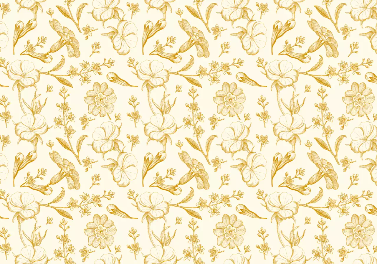 다채롭고 화사한 컬러의 감성적인 꽃과 잎 일러스트 패턴 스타일 개인 굿즈용