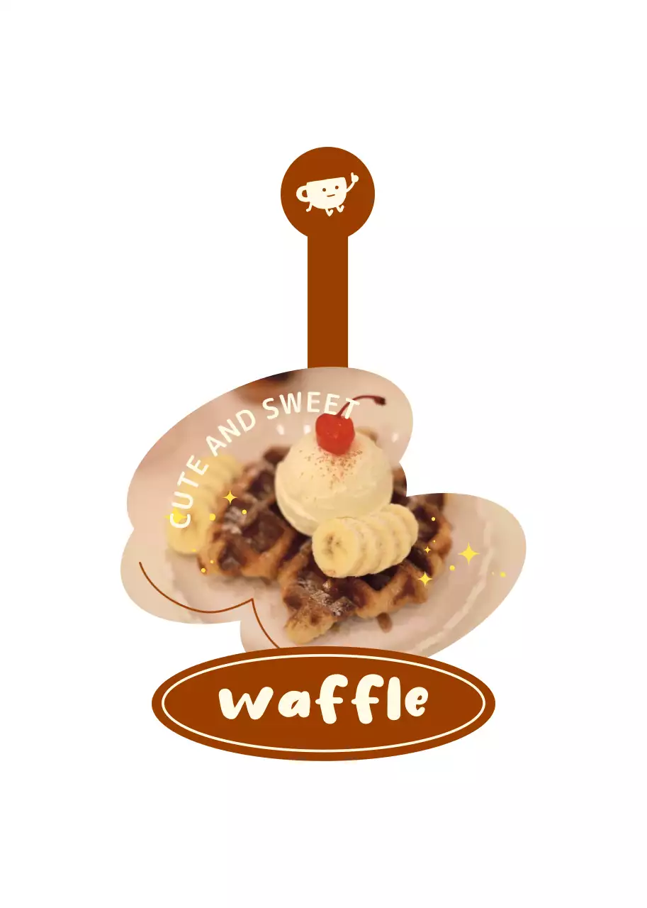 아기자기한 색상의 귀여운 컨셉의 디저트 메뉴 안내용