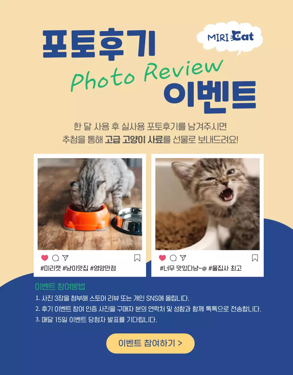 초록색과 남색의 고양이용품 올라운더 할인전 