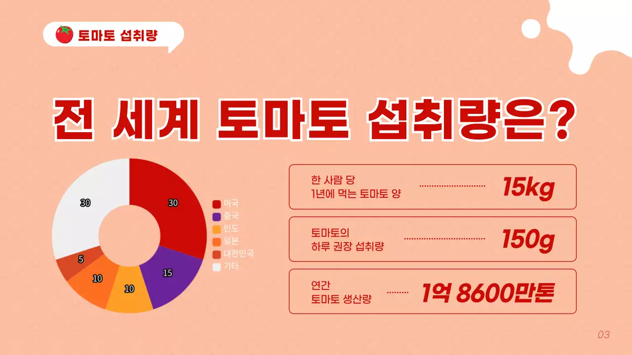 빨강과 주황색의 키치한 토마토 설명