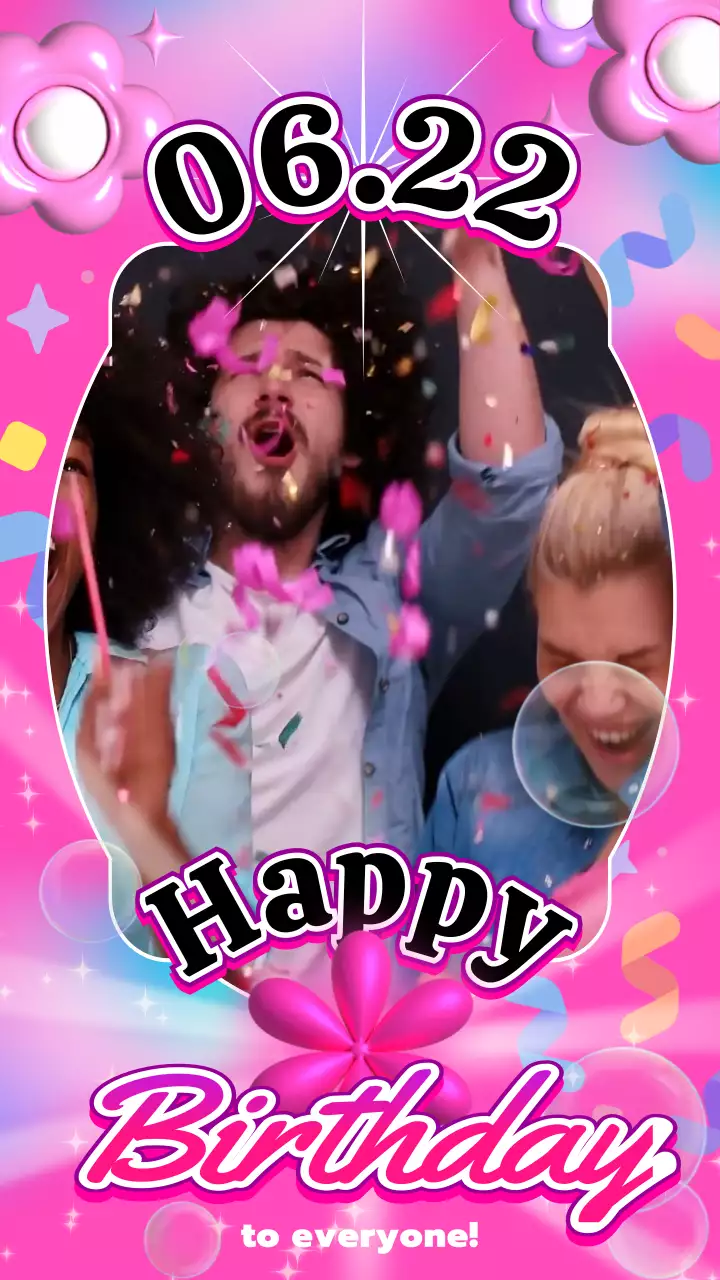 키치한 핑크톤의 공주 컨셉의 신나는 생일