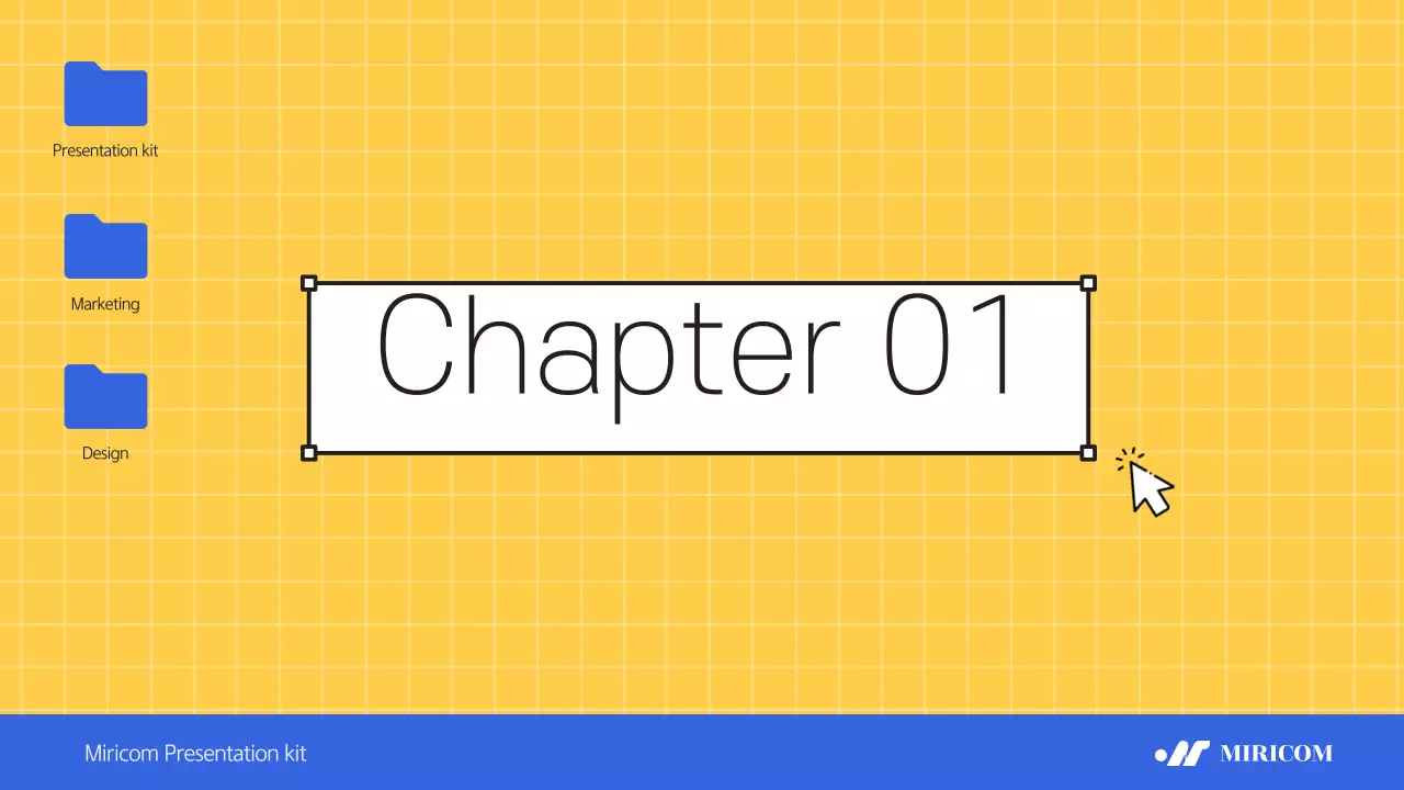 파랑과 노랑의 심플한 회사 소개서