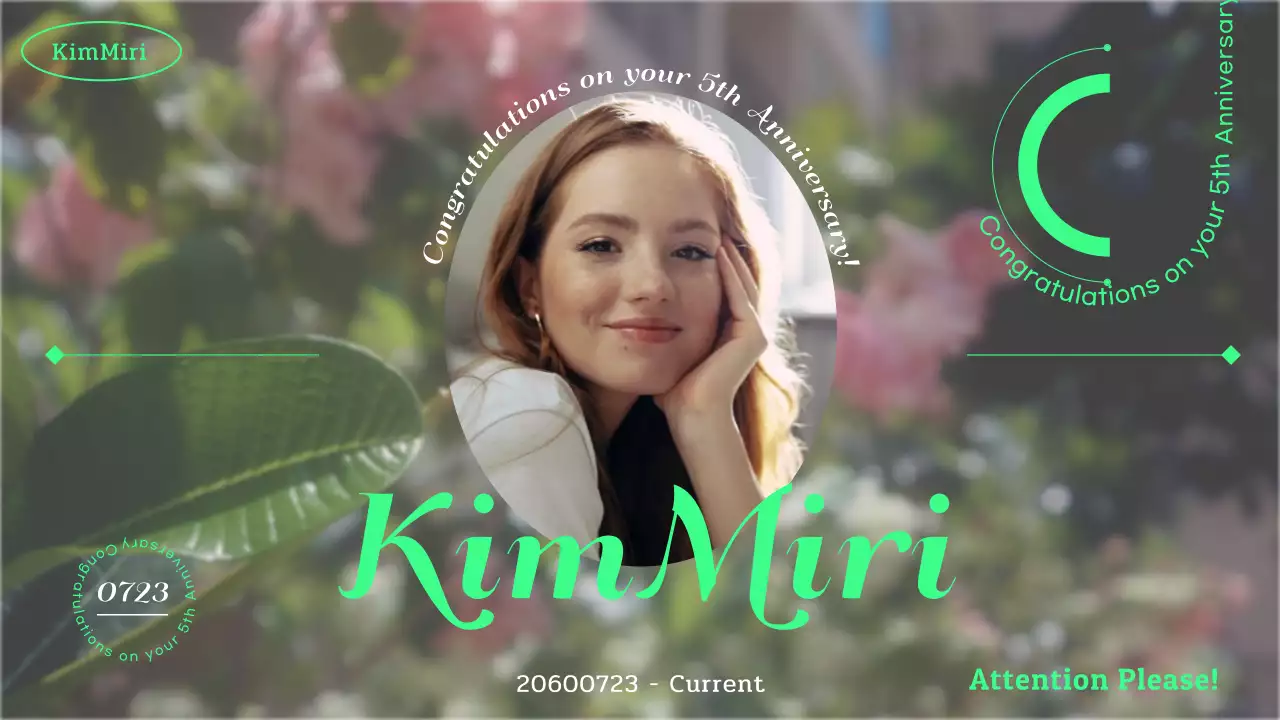 연두색 포인트로 된 아이돌 홍보 광고