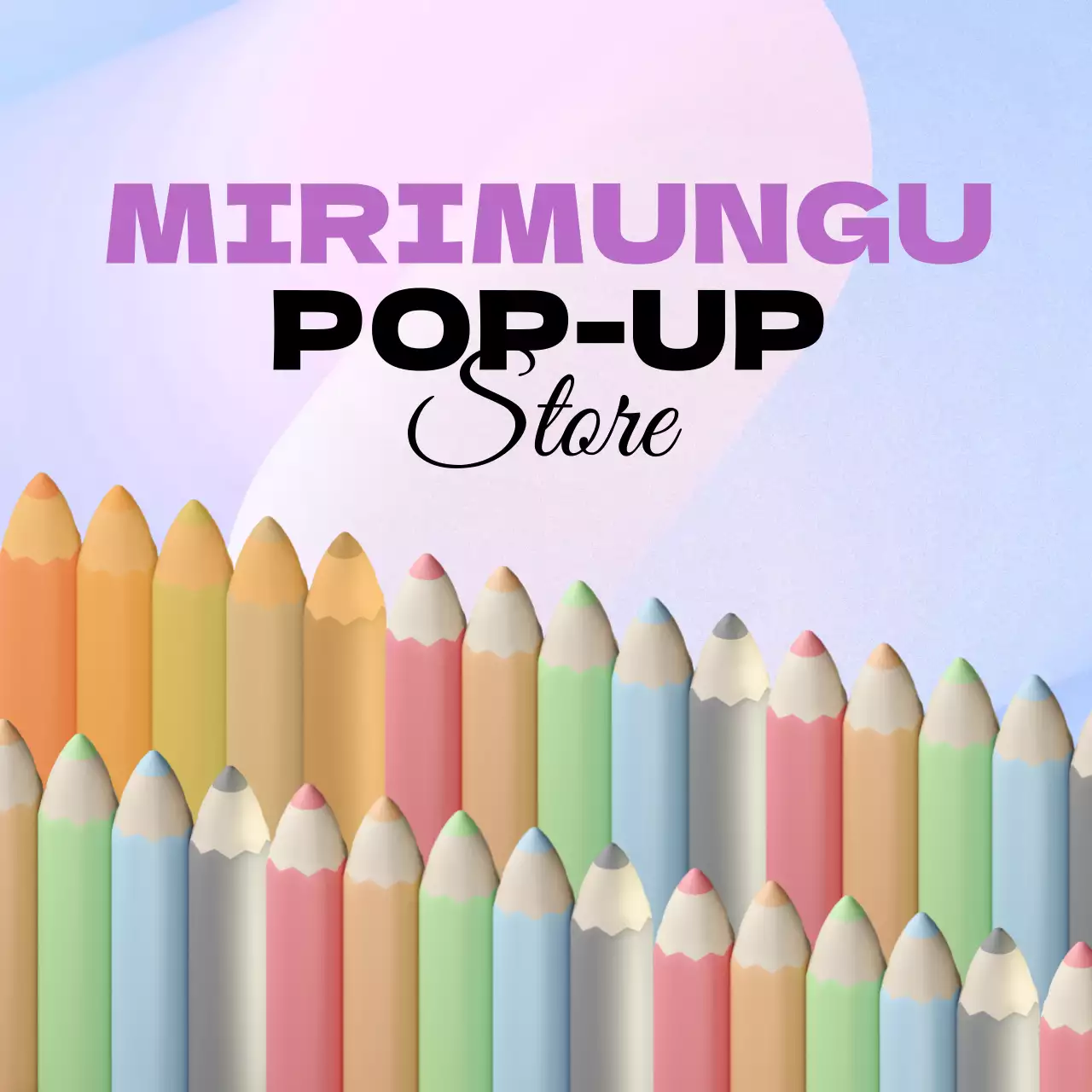 보라색의 3D 팝업스토어 홍보